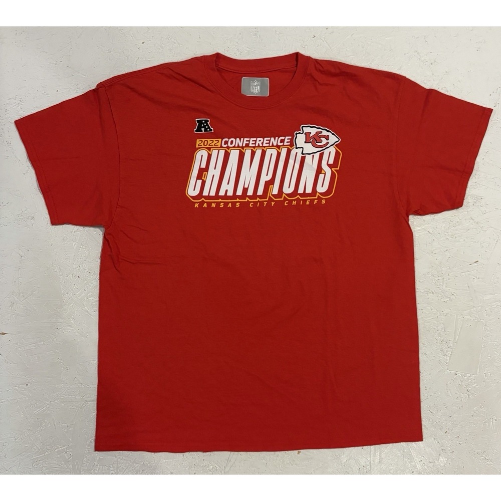 NFL Kansas City Chiefs 2022 Conference Champions Shirt Mens XL Red Football NFL